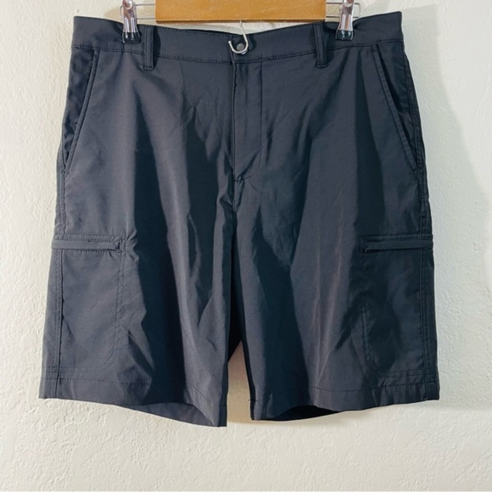 Chaps Men Cargo Shorts Size 34 Black High Rise Stretch Pockets Casual Hiking